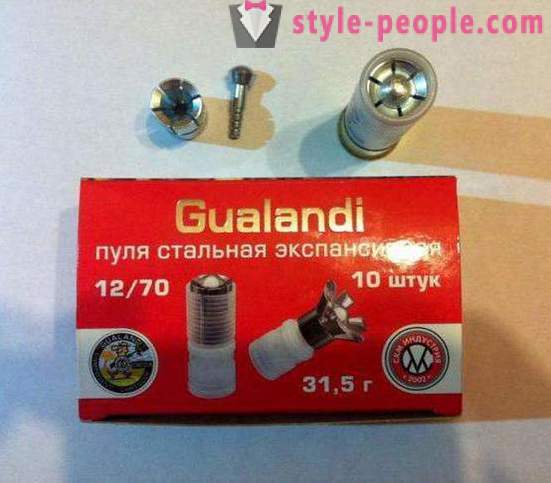12 balas de calibre Gualandi: descrição. javali bala