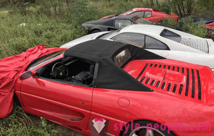 Nos EUA, encontramos um campo com carros abandonados Ferrari