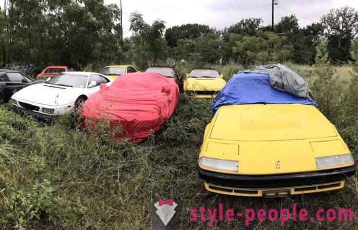 Nos EUA, encontramos um campo com carros abandonados Ferrari