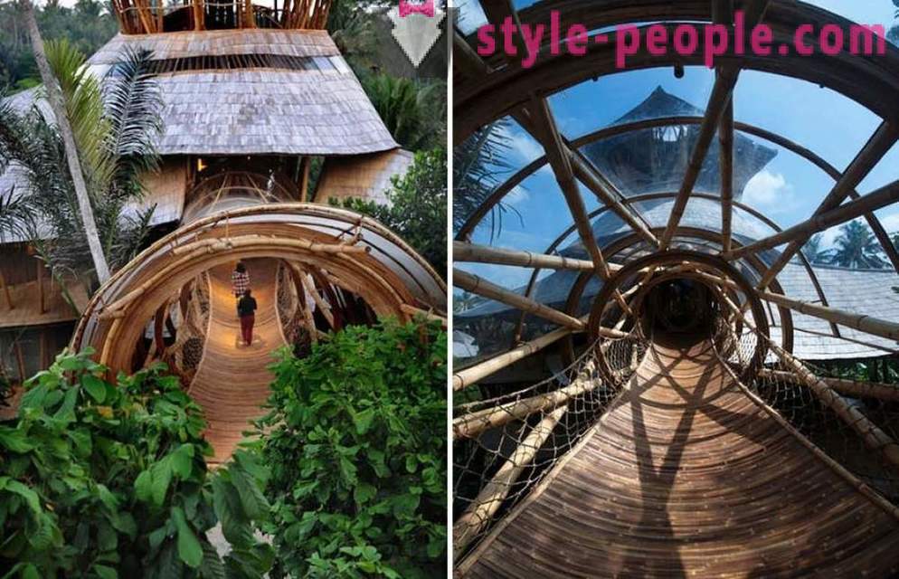 Ela deixou o emprego, foi para Bali e construiu uma casa de luxo de bambu