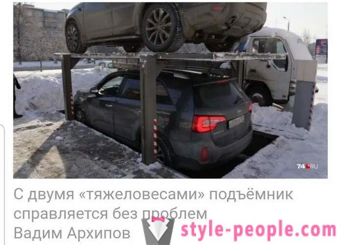 Rede perturbado vídeo a partir de Chelyabinsk com estacionamento subterrâneo