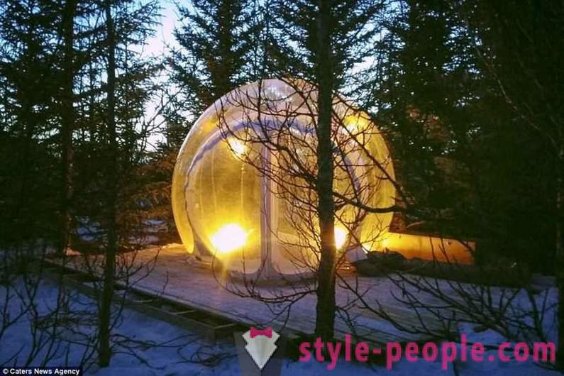 Hotel com bolhas de ar na Islândia