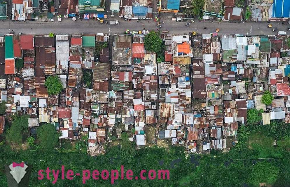 Os bairros de Manila visão panorâmica