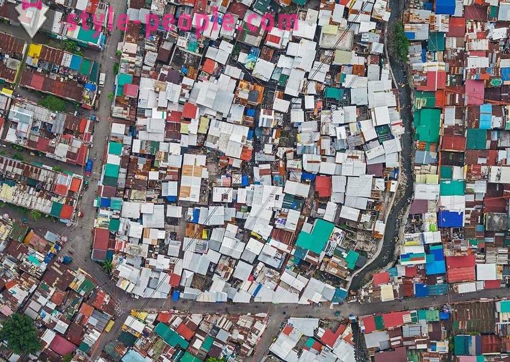 Os bairros de Manila visão panorâmica