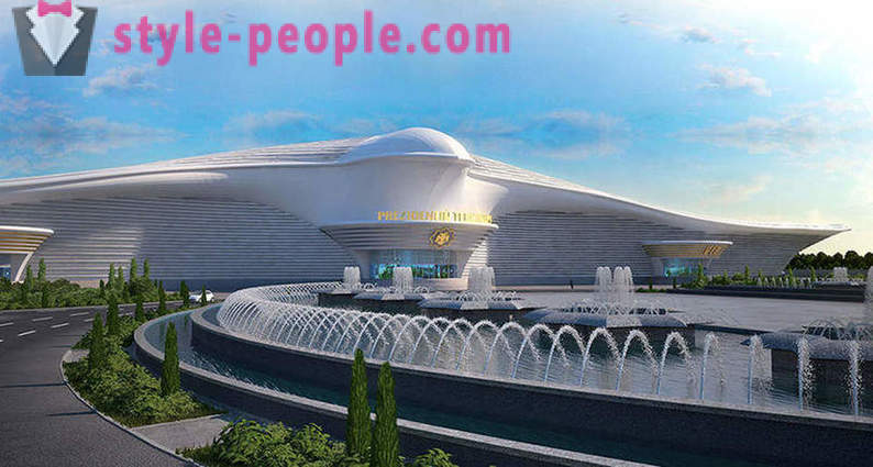 Turkmenistan abriu o aeroporto na forma de um falcão voando