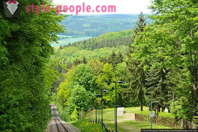Teleférico Viagem Floresta e cidades em Saxônia