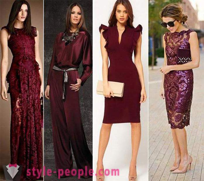 Colored vestido de noite Marsala: ideias e recomendações interessantes