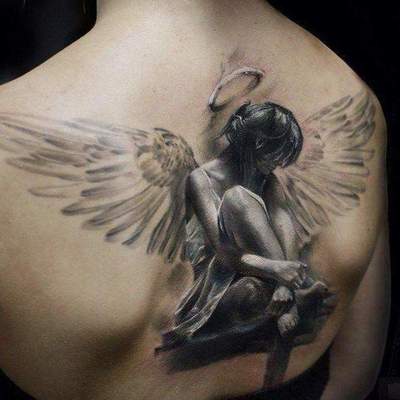 Valor anjo tatuagem