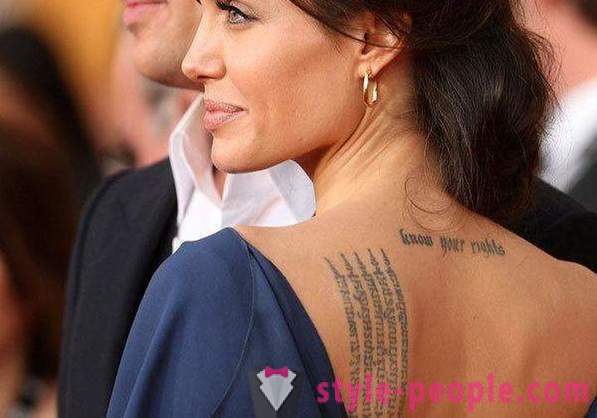 Estrela tatuagens: Angelina Jolie