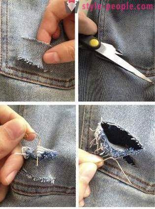 Coisa Designer com suas próprias mãos, ou como belo jeans rasgado